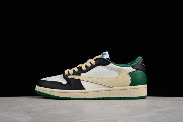 aj1 st travis scott x air jordan 1 retro  low green black dm7866-128